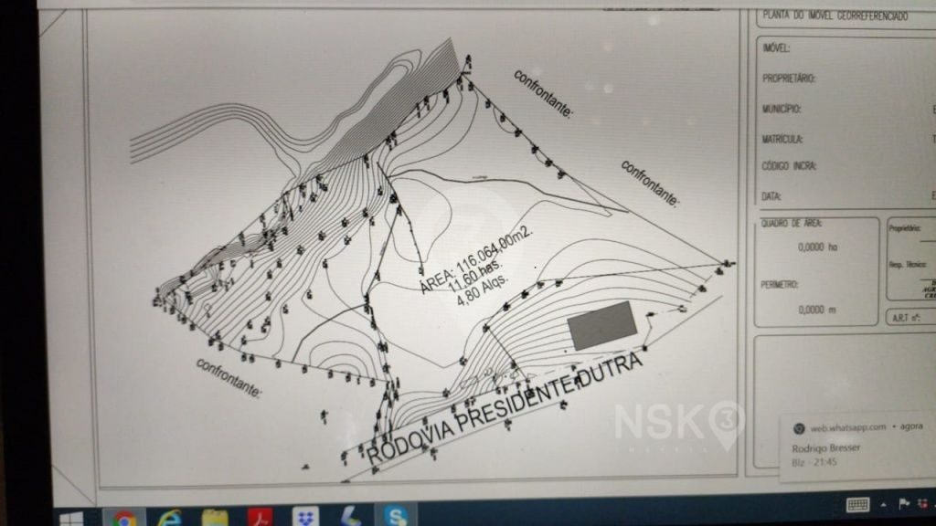 Terreno Residencial ou Comercial Venda 116.000m²  Frente Rodovia Dutra Jacareí - NSK3 Imóveis Cod 38974