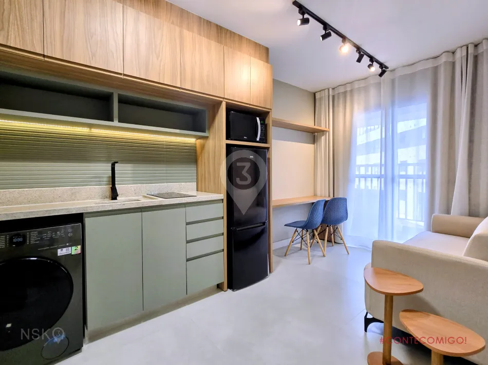Apartamento com 1 Quarto para Locação, 27 m² por R$ 4.200,00